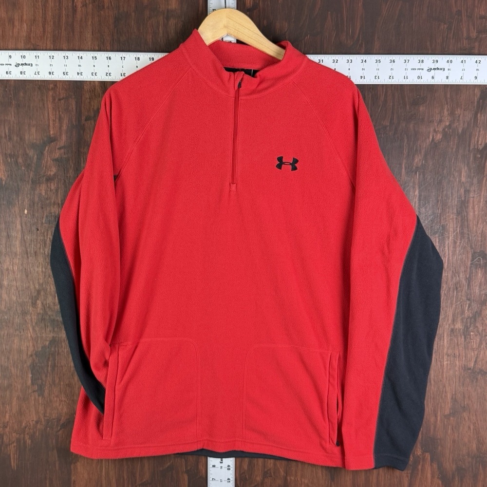 Under Armour UA Hustle Fleece Quarter 1/4 Zip Pullover Men's Large Performance